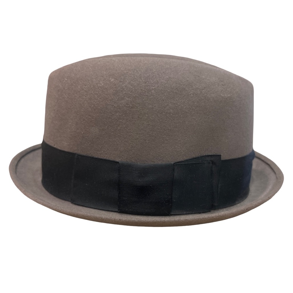 Rare Vintage Barcelong Brown Fedora with Black Band. Real fur, Beaver Blend